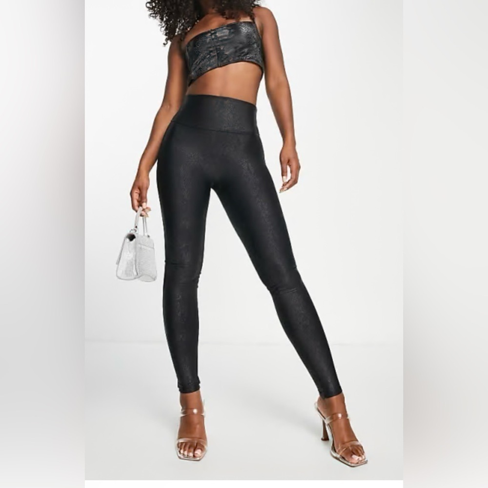 SPANX faux leather Black Leggings